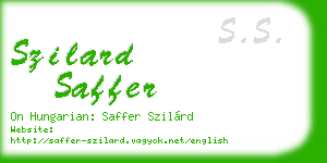 szilard saffer business card